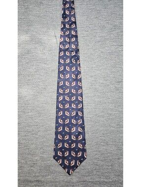 Daniel Hechter Classic Navy Blue Geometric Patterned Tie